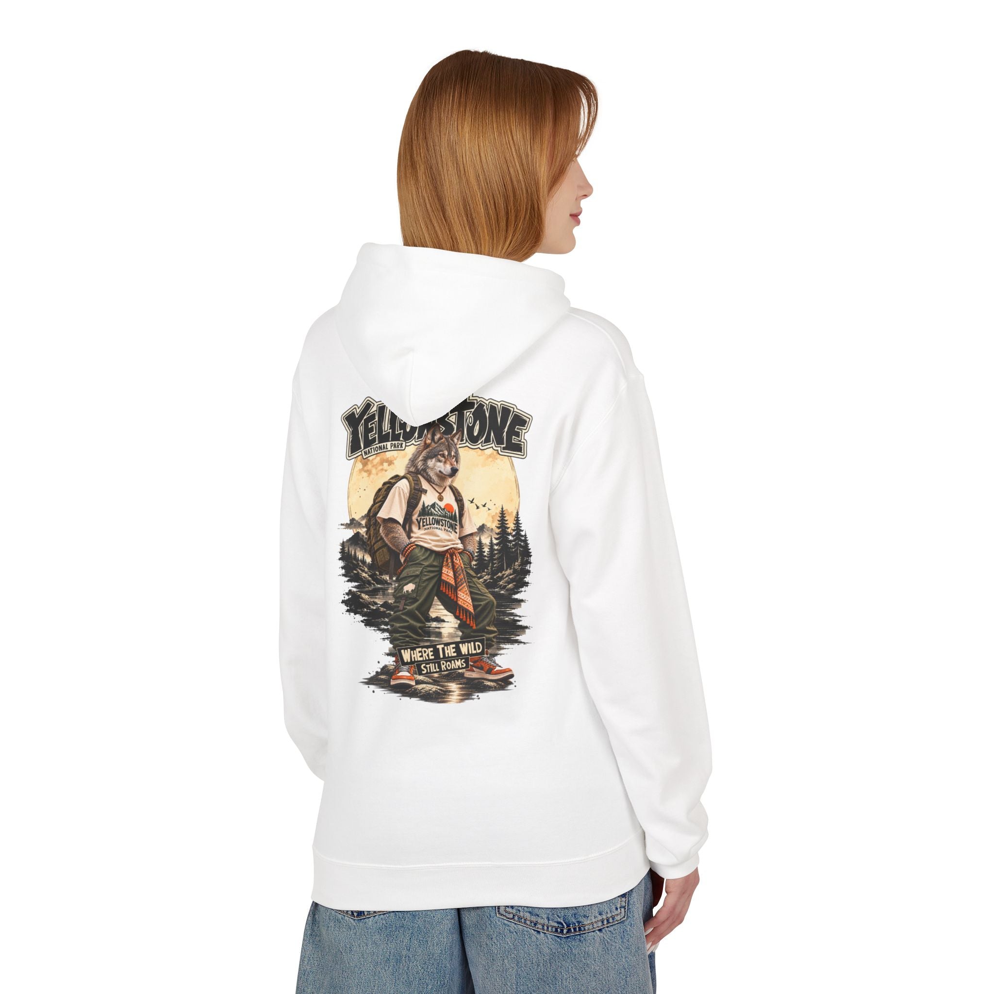 Yellowstone Wolf – Where the Wild Still Roams Hoodie