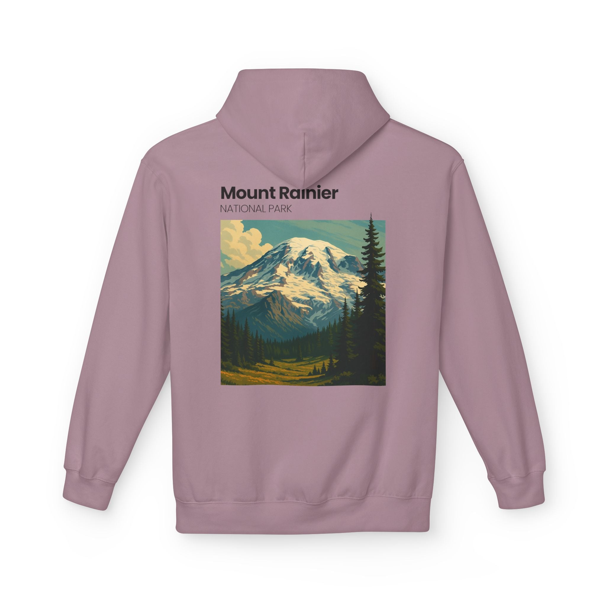 Mount Rainier National Park Hoodie | Vintage Landscape Mountain Design