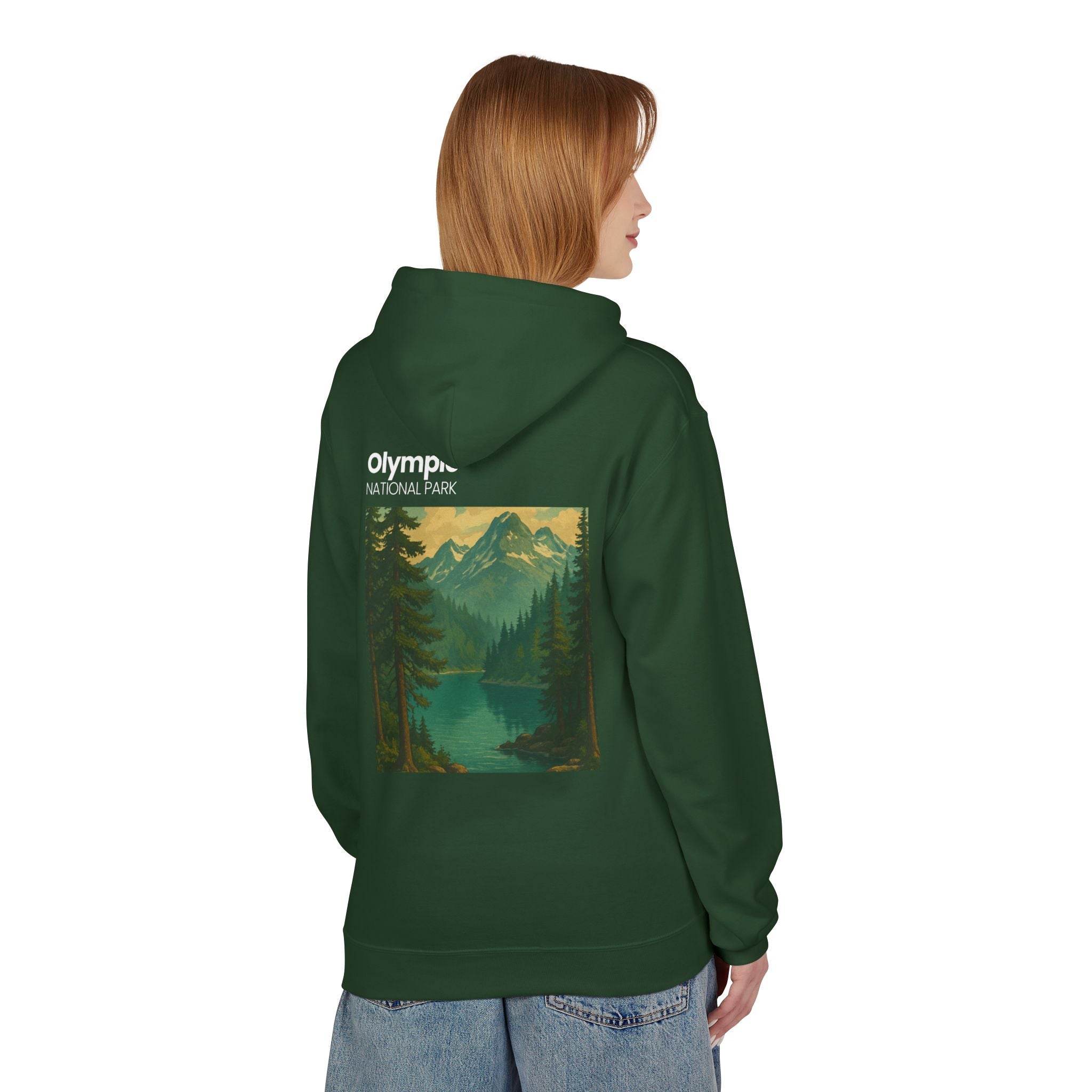 Olympic National Park landscape Hoodie | Mountain Lake Scenic Apparel