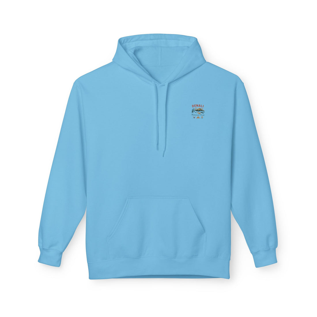 Mini Sunset Surf Patch Hoodie | Palm Tree Beach Graphic, White Chest Print