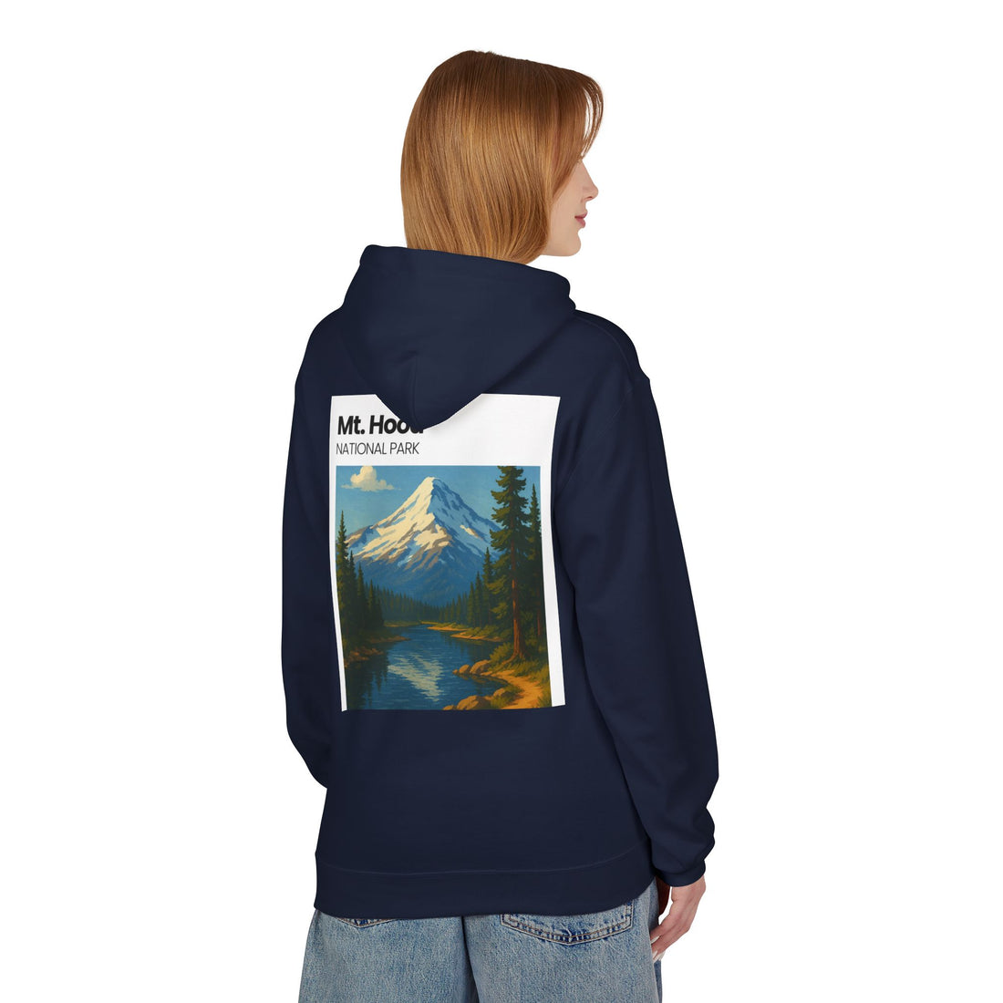 Mt. Hood National Park landscape Hoodie | Vintage mountain poster design