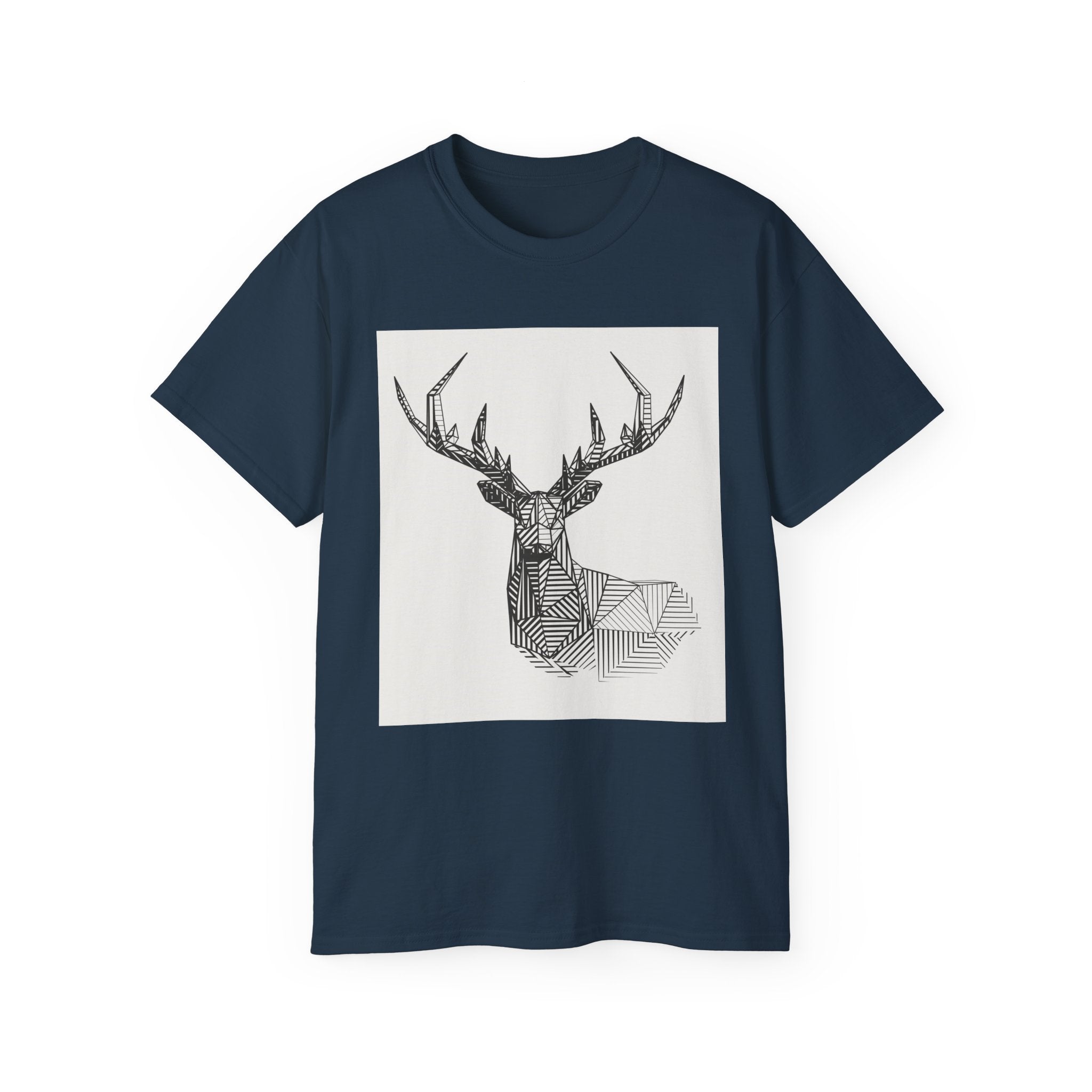 Geometric Deer Graphic Tee - Unisex Ultra Cotton T-Shirt