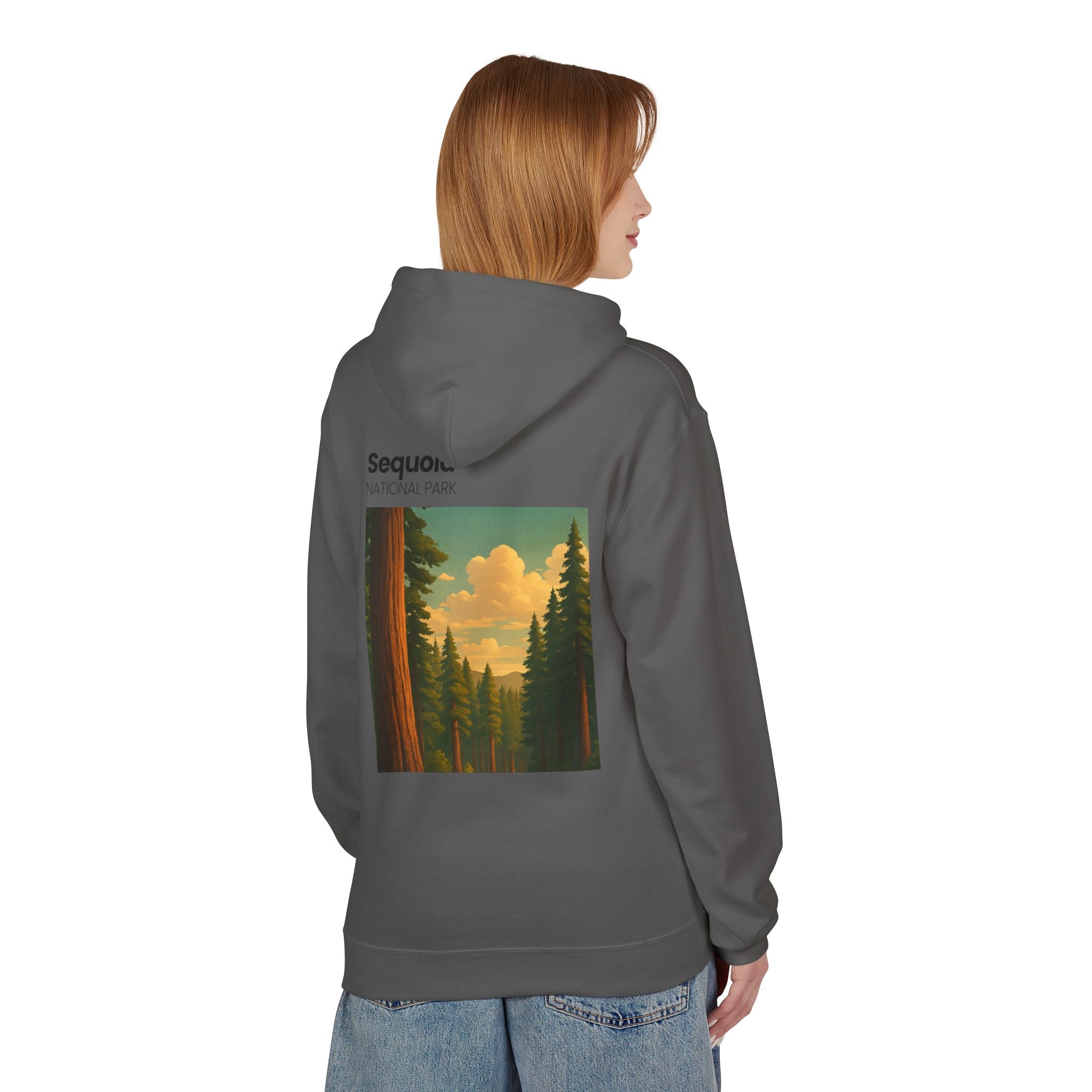 Sequoia National Park Vintage Poster Hoodie | Forest Landscape Sweatshirt