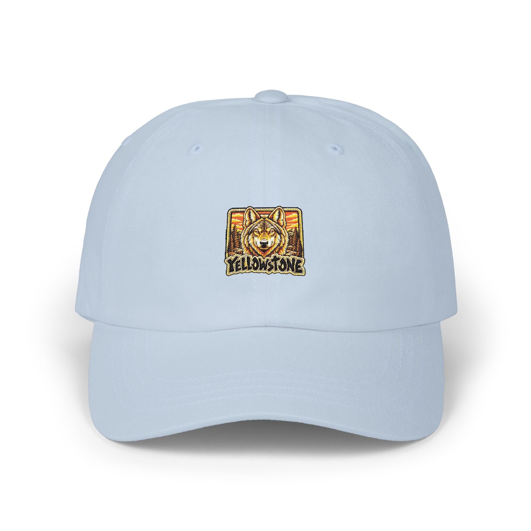 Yellowstone National Park Wolf Square Logo Dad Hat
