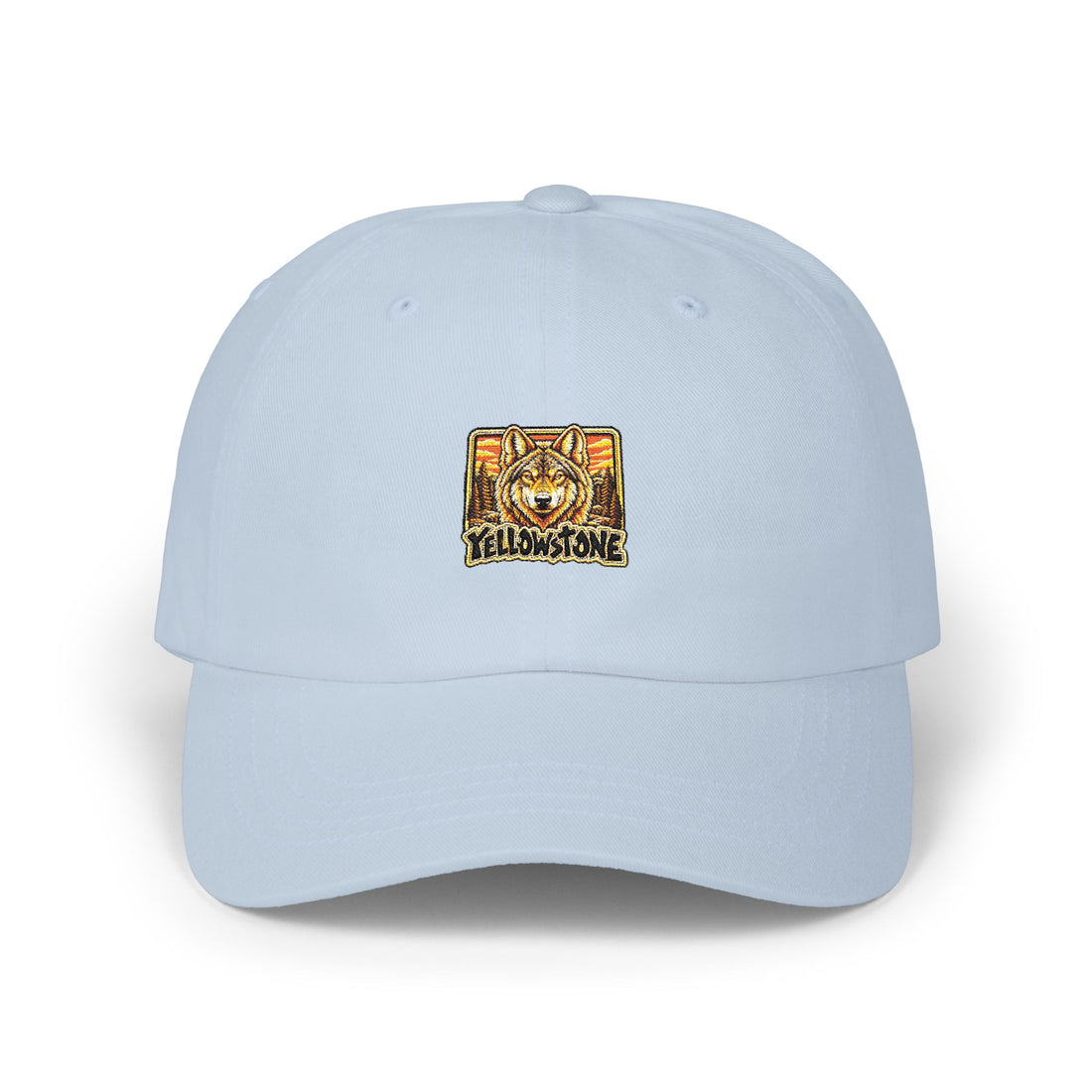 Yellowstone National Park Wolf Square Logo Dad Hat