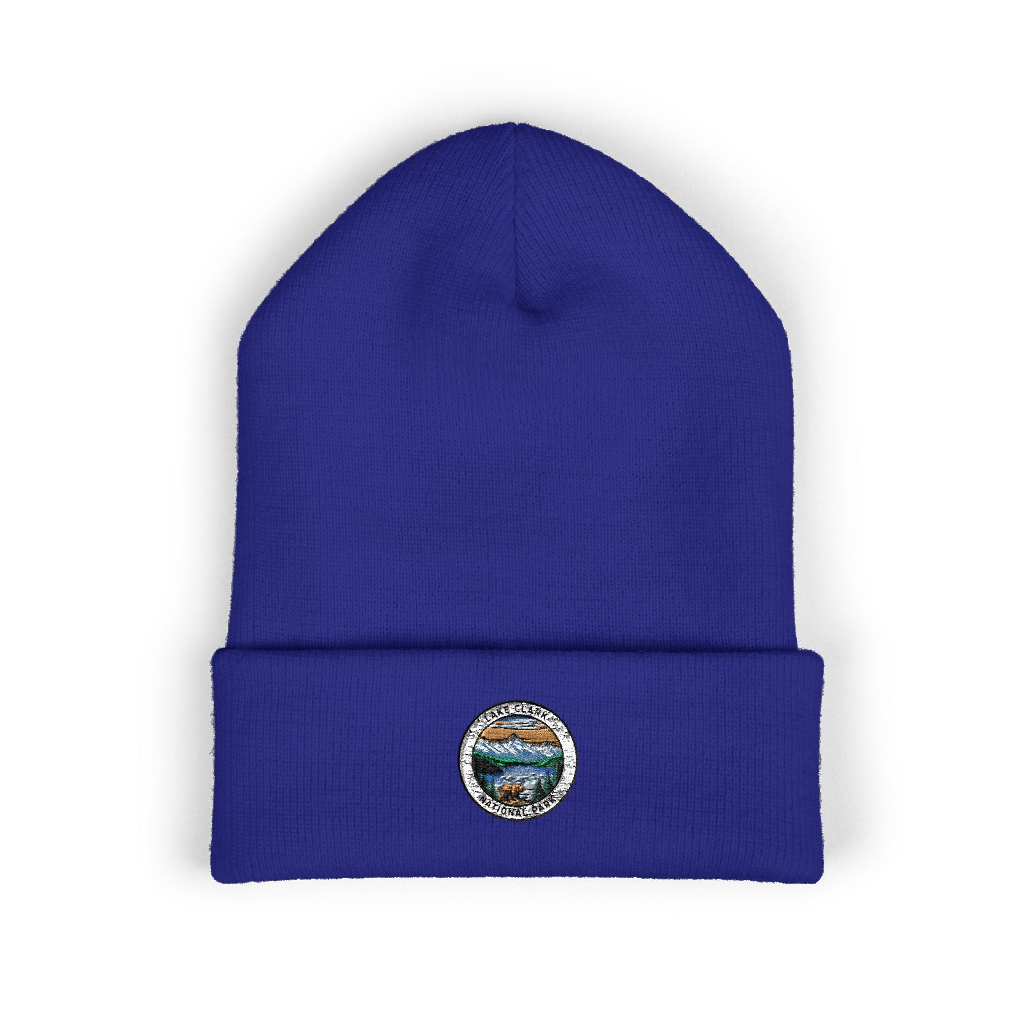 Mountain Lake Seal Beanie | Embroidered Cuffed Beanie