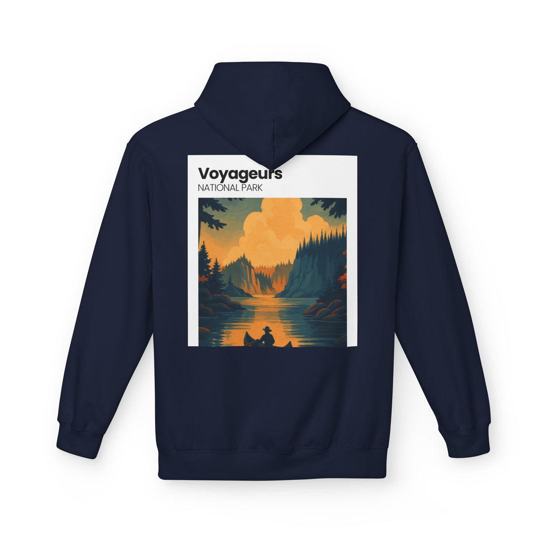 Voyageurs National Park Canoe Sunset Hoodie | Nature Landscape Pullover