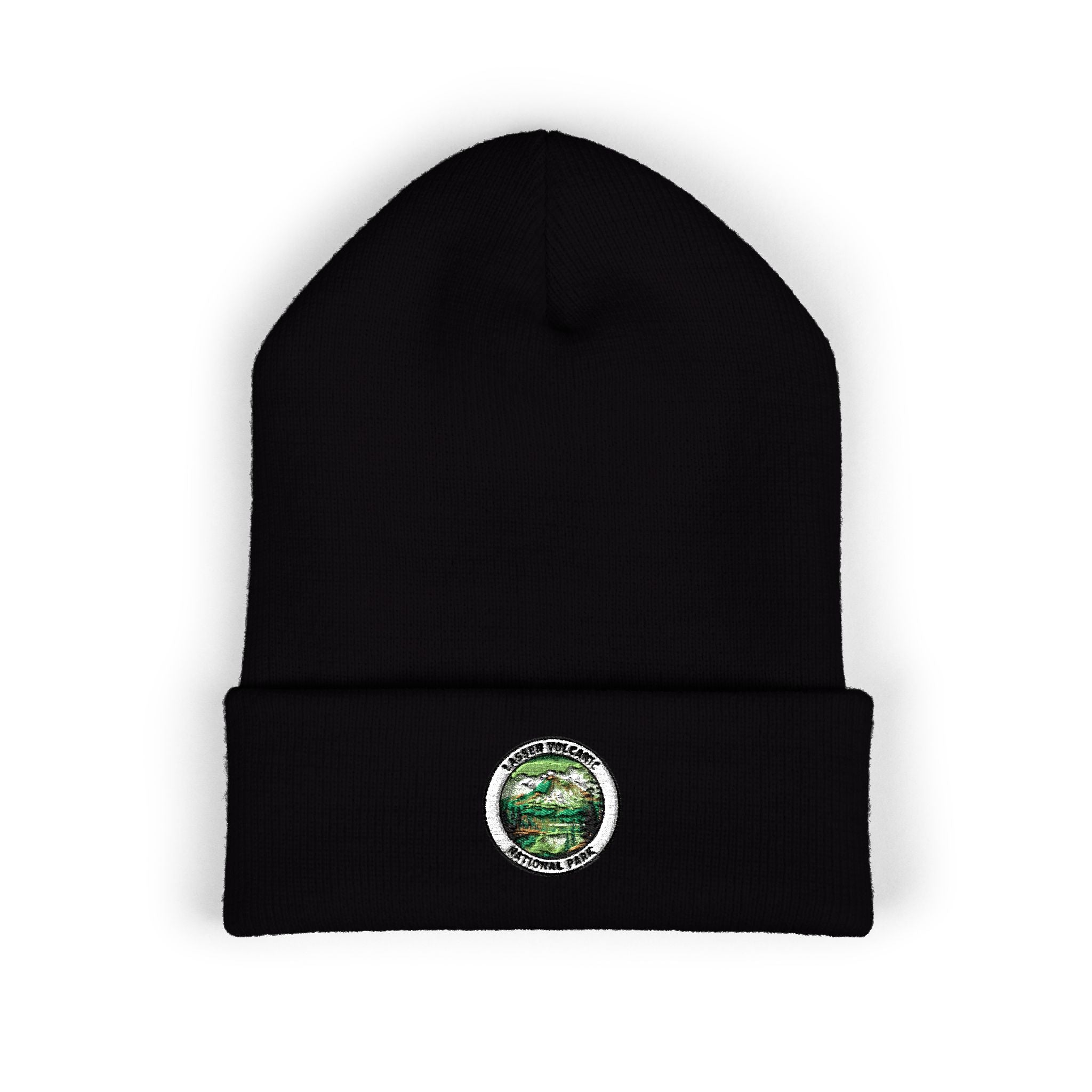 Green Planet Circle embroidery beanie