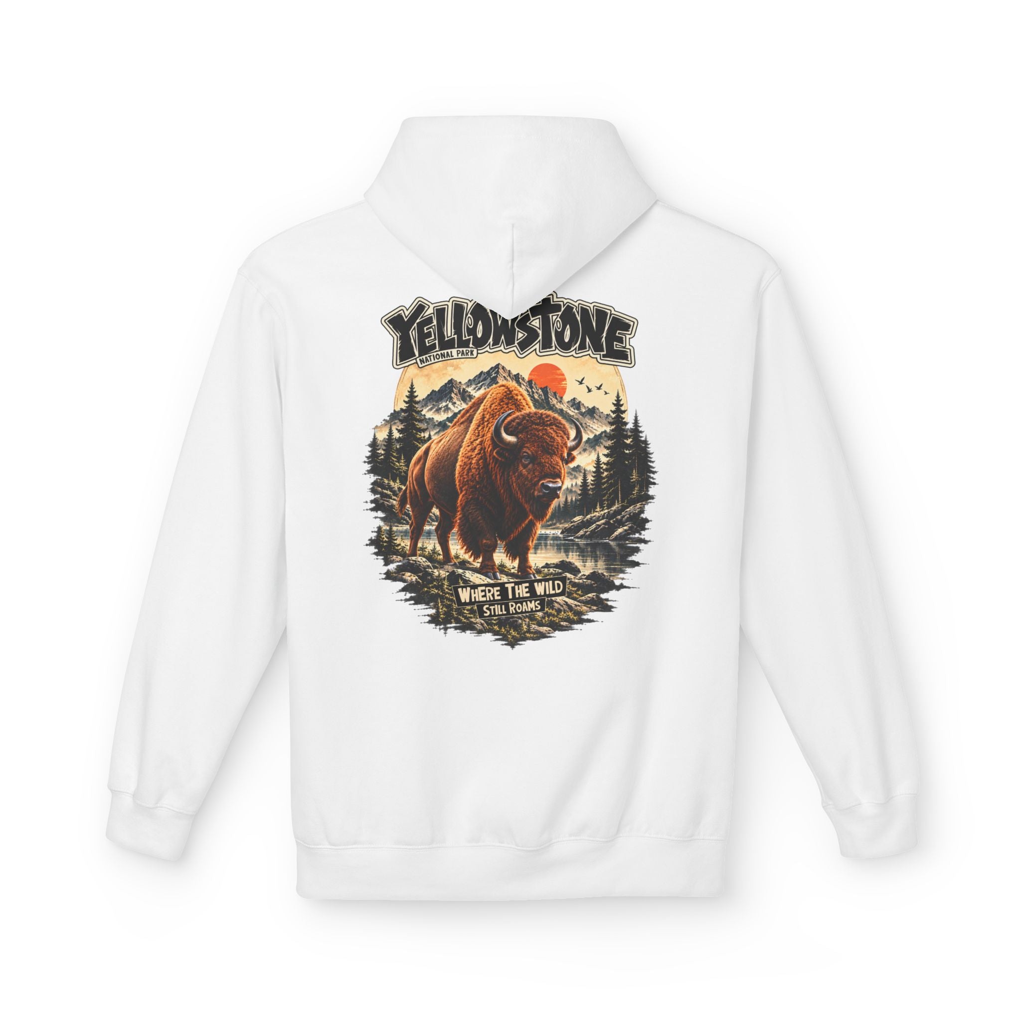 Yellowstone Bison – Where the Wild Still Roams Hoodie Model3