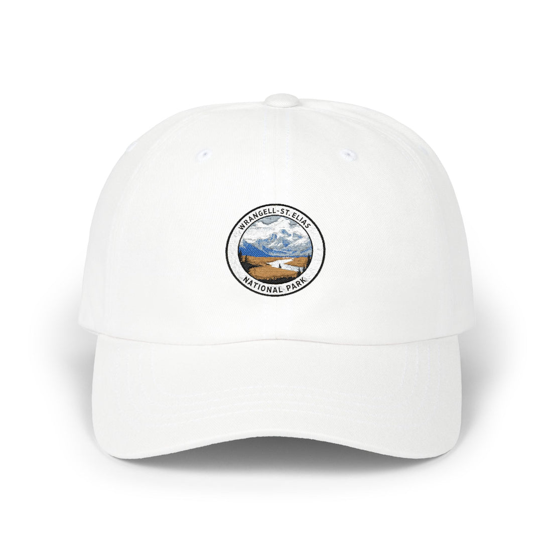 Wrangell St Elias Mountain Landscape Patch Classic Dad Cap | Scenic Outdoor Hat