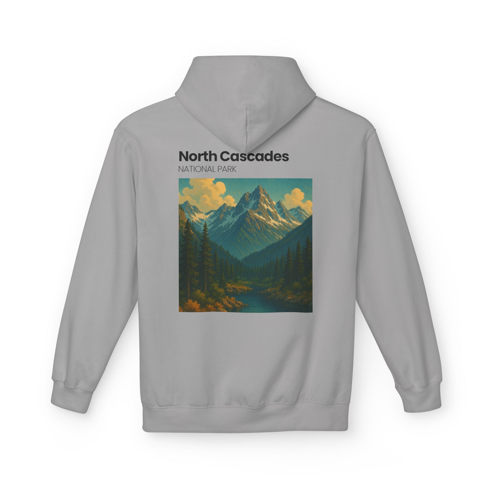 North Cascades National Park mountain art Hoodie | vintage landscape pullover