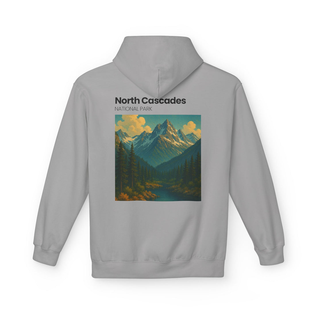 North Cascades National Park mountain art Hoodie | vintage landscape pullover