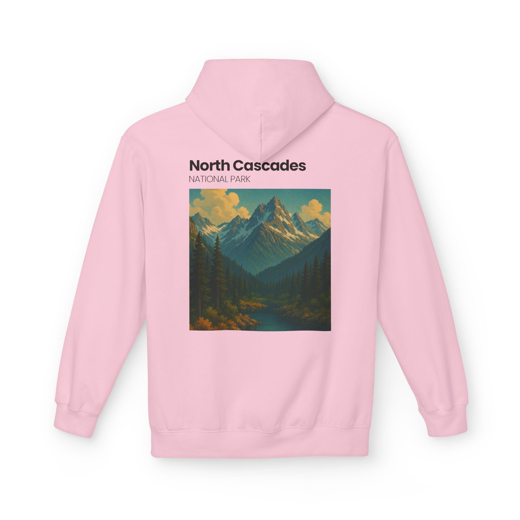 North Cascades National Park mountain art Hoodie | vintage landscape pullover
