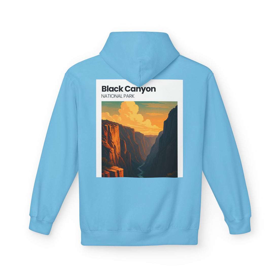Black Canyon National Park Hoodie | Vintage Canyon Sunset Illustration