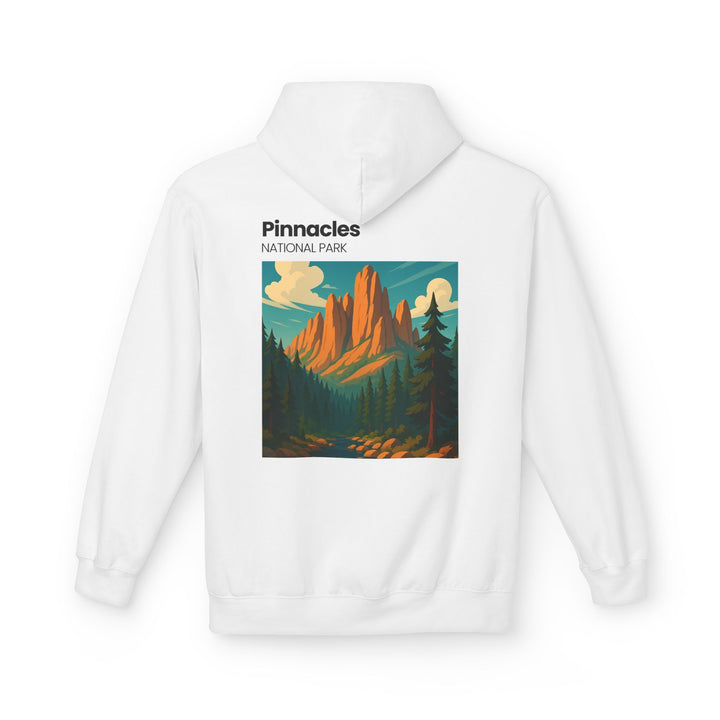 Pinnacles National Park vintage poster Hoodie | Mountain landscape camp retro