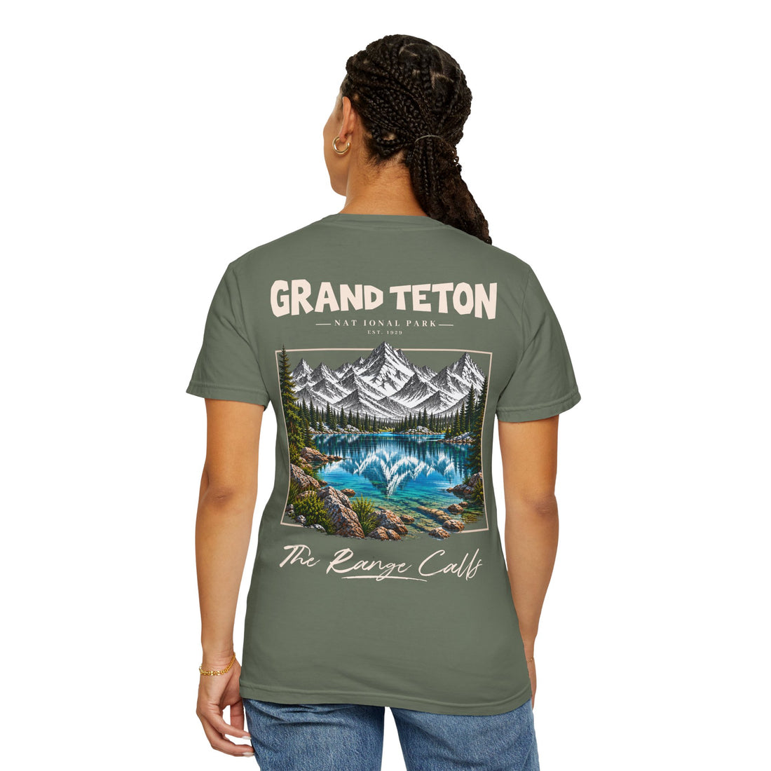 Grand Teton National Park Lake Reflection Graphic T-Shirt