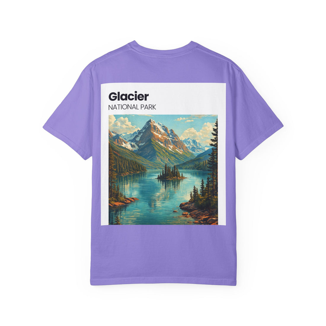 Glacier National Park Landscape T-shirt | Vintage Mountain Lake Tee