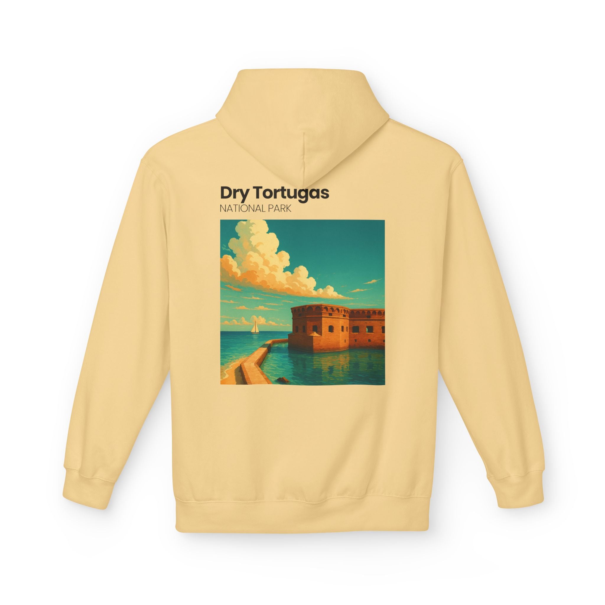 Dry Tortugas National Park Hoodie | Retro Fort Illustration
