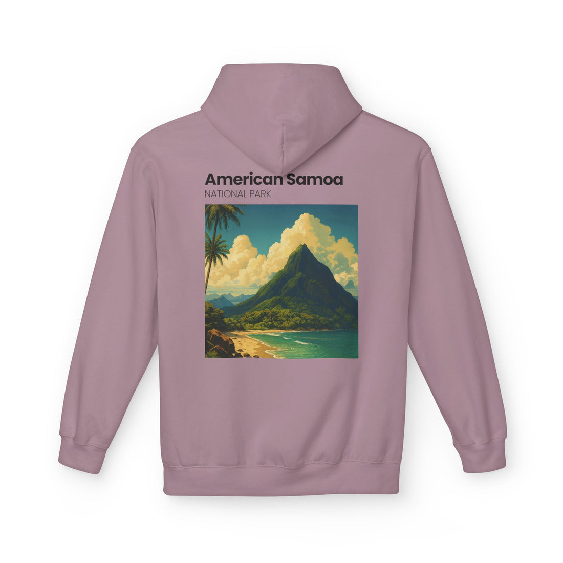 American Samoa National Park Landscape Hoodie | Vintage Tropical Island Print