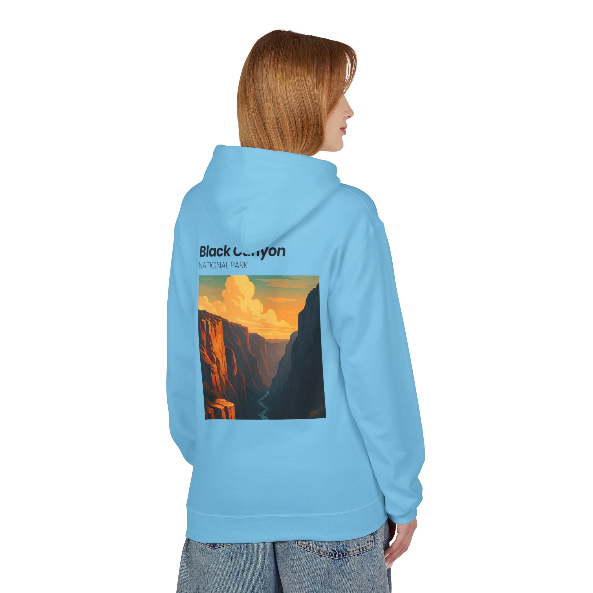 Black Canyon National Park Hoodie | Vintage Canyon Sunset Illustration