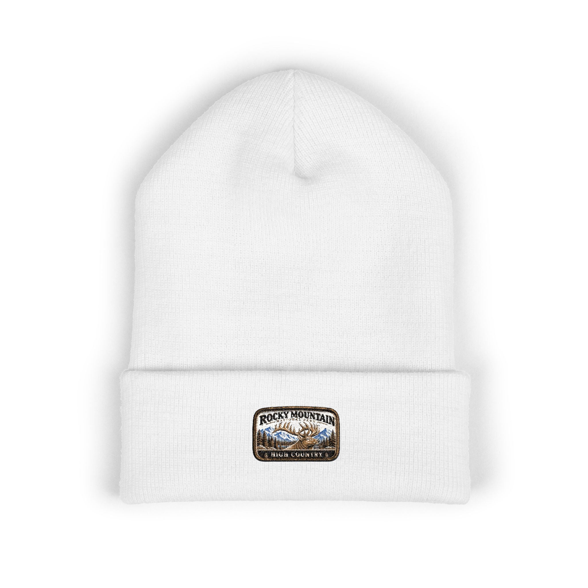 Rocky Mountain National Park Elk Beanie Square Logo