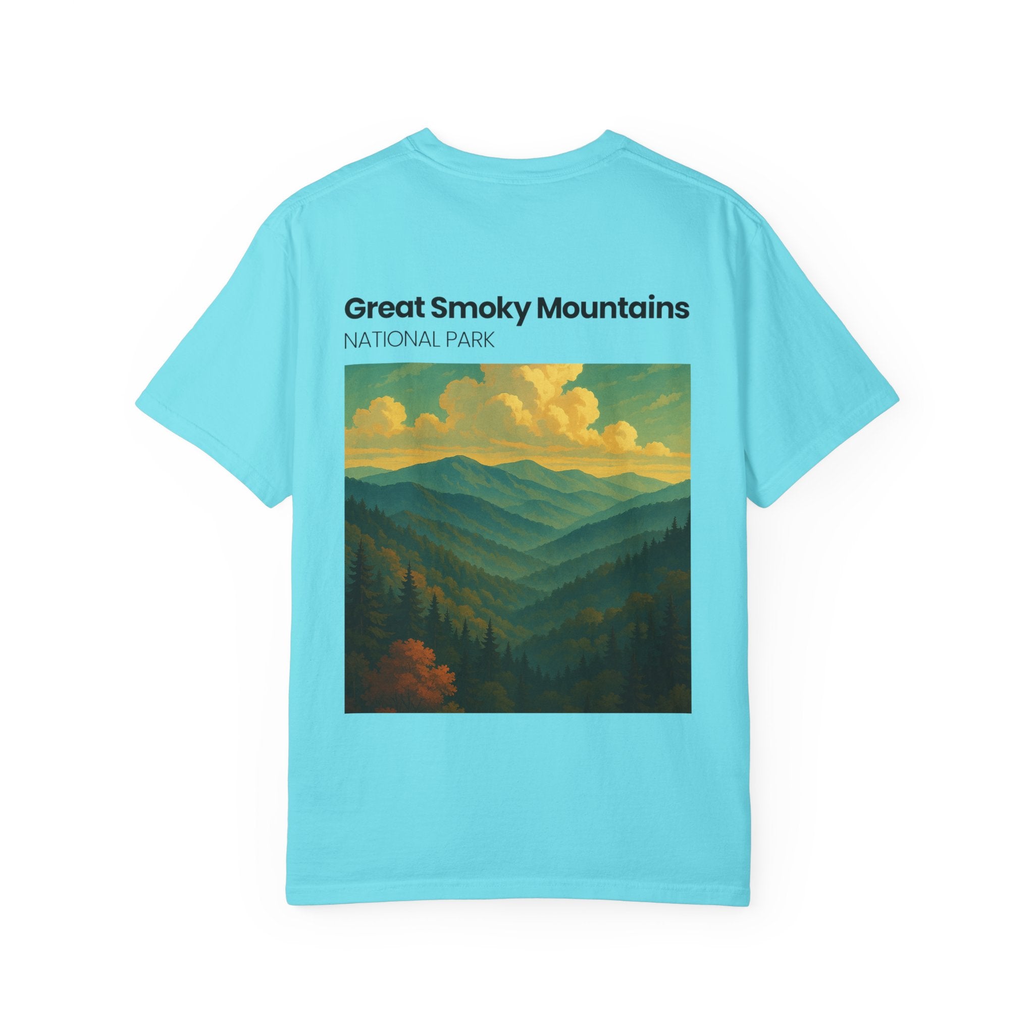 Great Smoky Mountains landscape T-shirt | National Park vintage poster