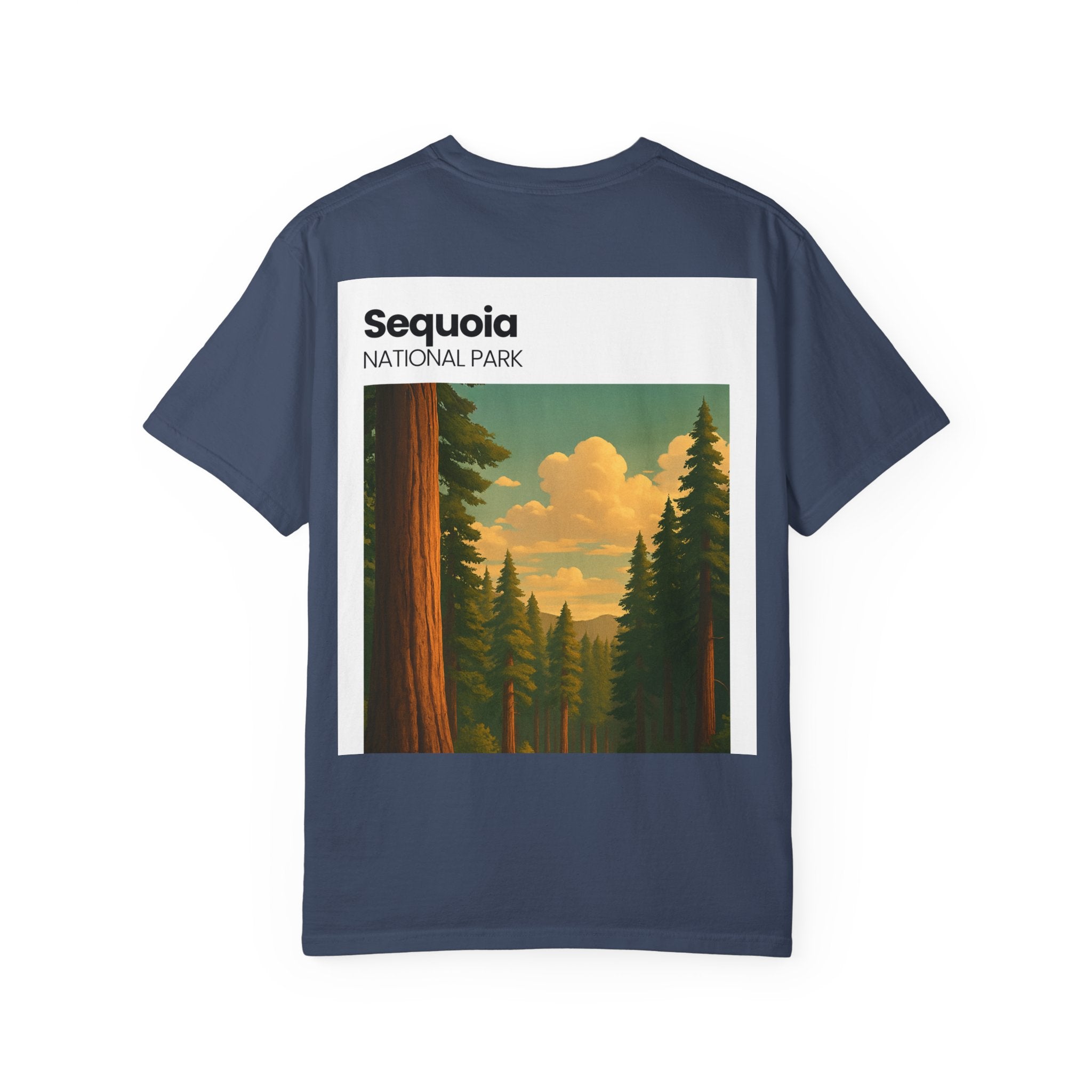 Sequoia National Park Poster Art T-Shirt | Vintage Forest Illustration