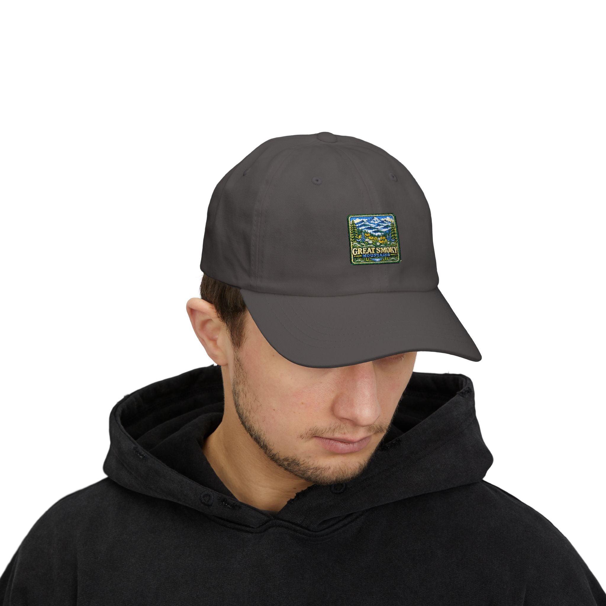 Great Smoky Mountains Wildflowers Square Logo Classic Dad Cap