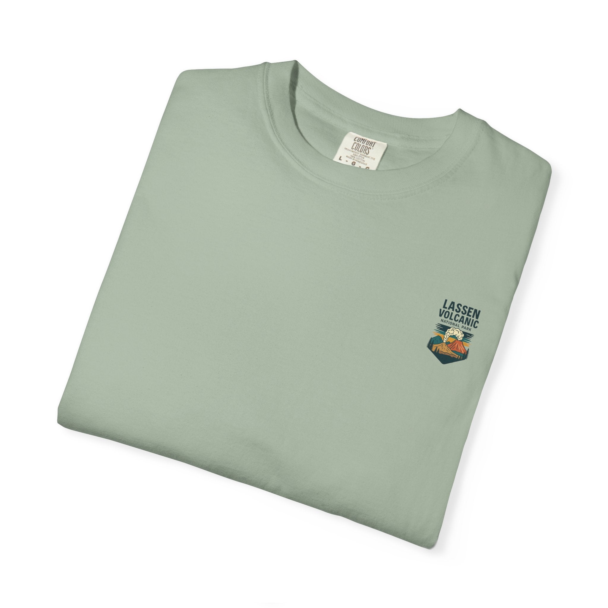 Lassen Volcanic Poster Art T-Shirt | Mountain Eruption Design