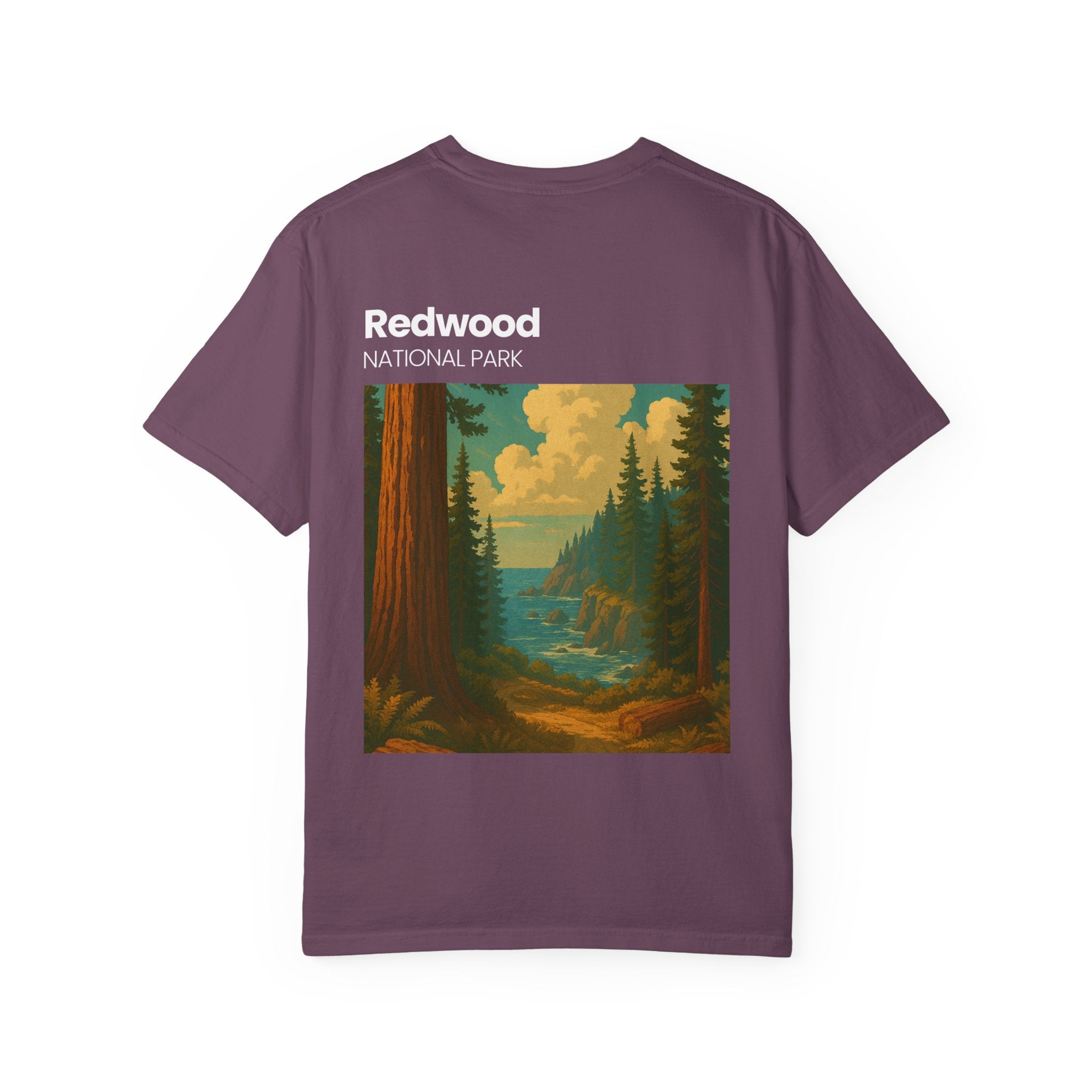Redwood National Park landscape T-Shirt | Vintage nature scene