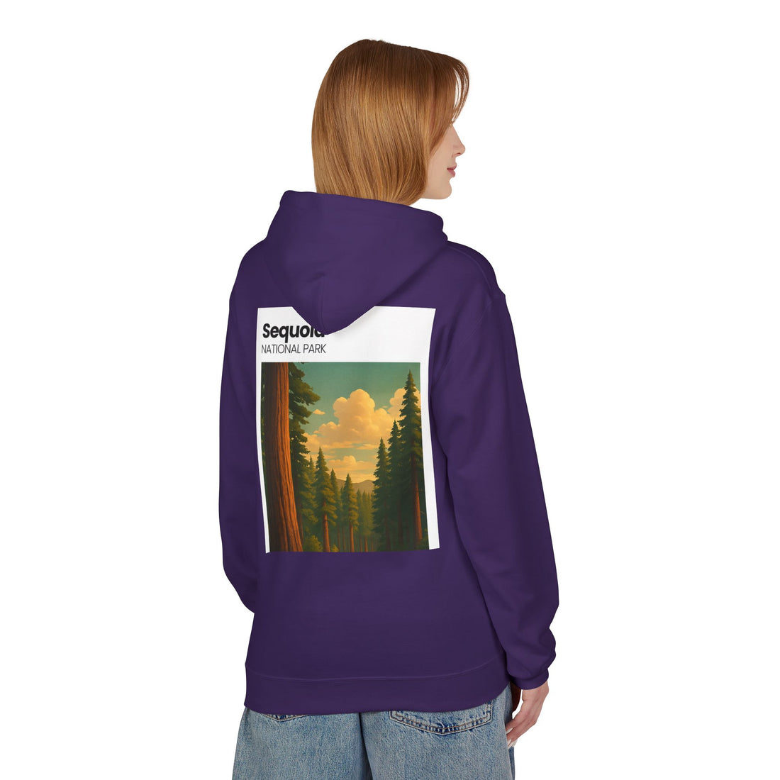 Sequoia National Park Vintage Poster Hoodie | Forest Landscape Sweatshirt