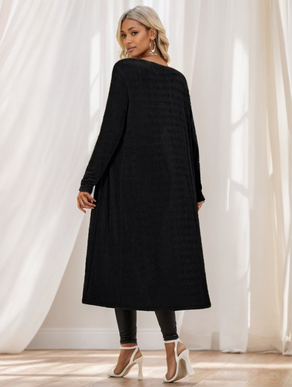 Women's Longline Knitted Cardigan Jacket