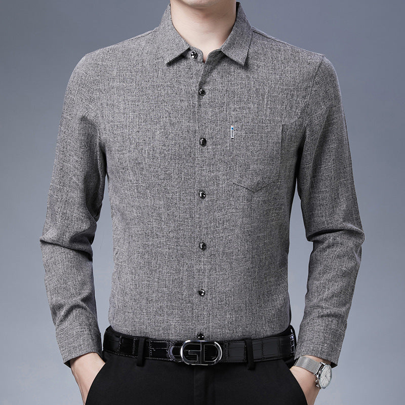 New Men's Linen Like Casual Shirt