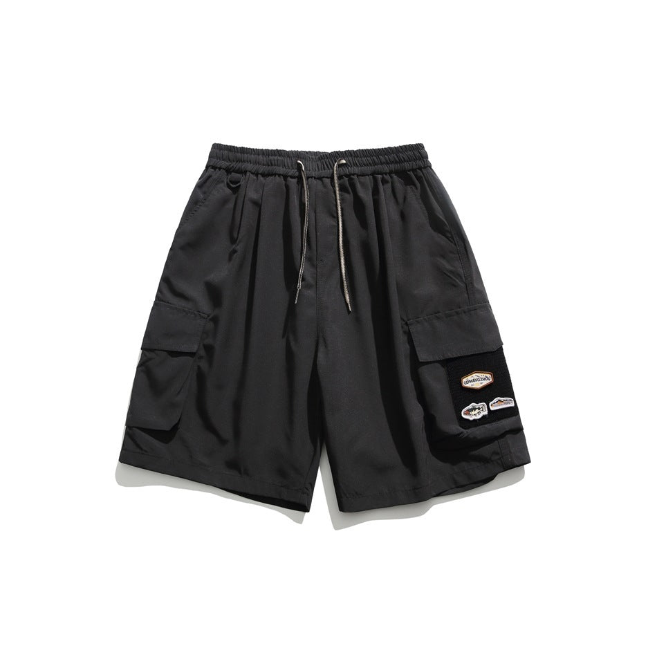 Retro Workwear With Pocket Shorts For Men