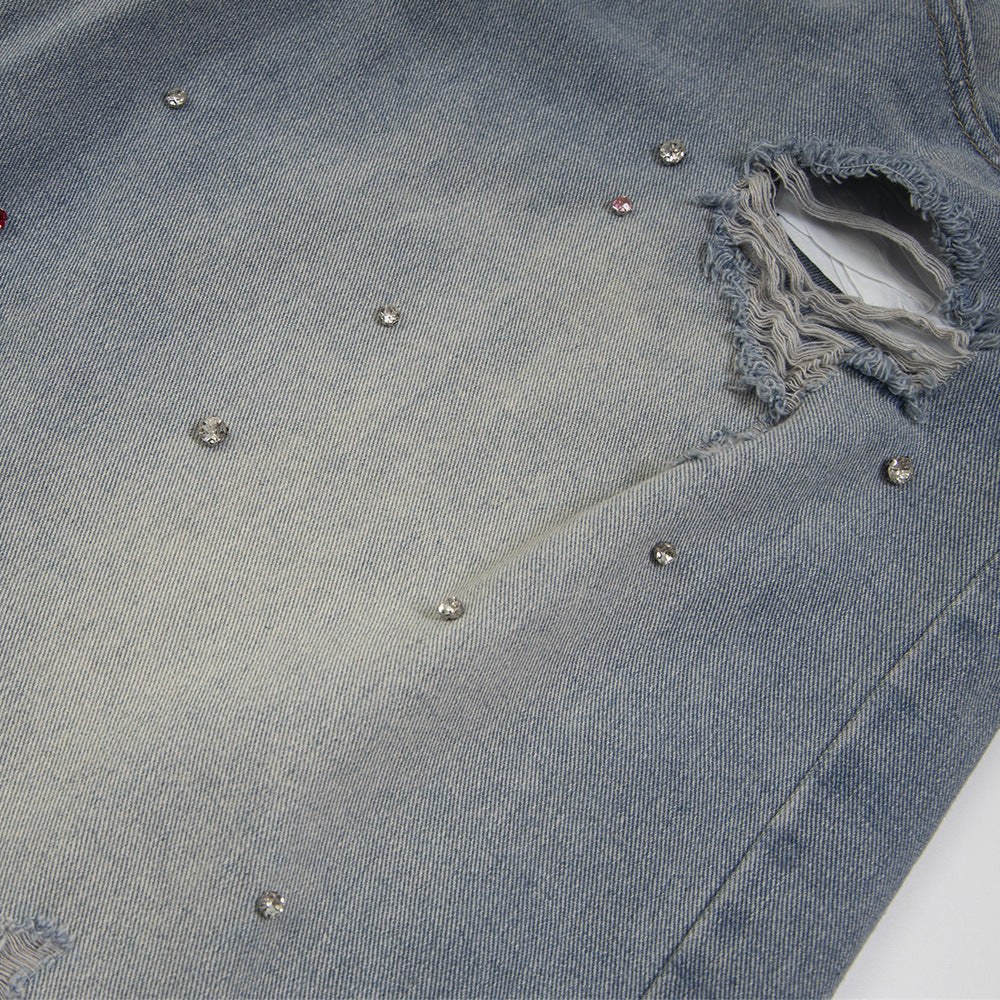 Ripped Denim Shorts For Men And Women