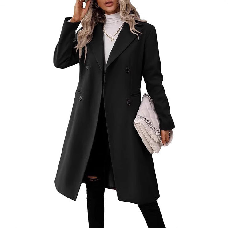 Autumn And Winter New Women's Clothing Long Woolen Coat Women